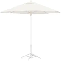 vidaXL Soporte para parasol blanco de acero, para mástiles de 25-32 mm
