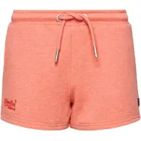 Superdry para mujer. W7110388A Pantalones cortos de punto con el logotipo Vintage bordado naranja (L), Casual, Algodón, Coral, Sostenible, S