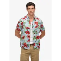 Superdry para hombre. M4010947A Camisa Hawaiana azul (M), Casual, Algodón, Manga corta, outlet 2026.