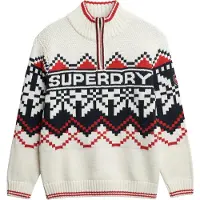 Superdry Jersey Con Media Cremallera Intarsia