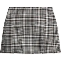 Superdry para mujer. W7210239A Minifalda plisada de tweed Vintage negro (S), Casual, Poliéster, outlet 2026.