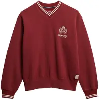 Superdry para mujer. W2012379A Sudadera Country Club Loose rojo (L), Casual, Algodón, Manga larga, outlet 2026.