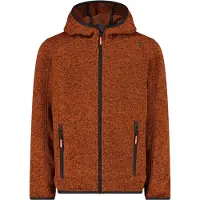 CMP - Boy's Jacket Fix Hood Jacquard Knitted - Forro polar size 176, marrón/rojo
