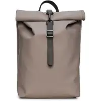Rains unisex. 13330 Mochila Rolltop Rucksack Mini marrón (OSFA), Casual, Poliéster, outlet 2026.