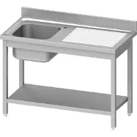 Stalgast Lavabo ECO con dimensiones de 1400x700 - Cubeta a la izquierda - Modelo AK