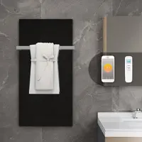 Quality Heating Panel infrarrojo de vidrio, serie Black, 60 x 120 cm - 700 vatios