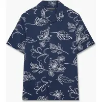 French Connection Viscose Floral Revere Ss Marine Talla: L | Camisas Casuales Outlet | Hombre