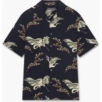 French Connection Viscose Bird Revere Ss Marine Talla: M | Camisas Casuales Outlet | Hombre