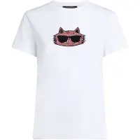 Karl Lagerfeld Boucle Choupette T-shirt White Talla: L | Camisetas de Seda Outlet | Mujer | Blanco