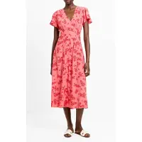 French Connection Raquel S/s V Nk Dress Rasp Pink/red Talla: 16 | Vestidos Midi Outlet | Mujer | Rosa