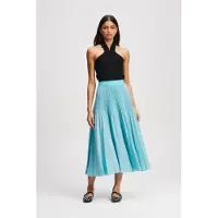 Karl Lagerfeld Commercial Pleated Skirt Still Water Talla: 42 | Faldas Midi Outlet | Mujer