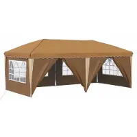StarTech.com Tienda de campaña pop-up - 575 x 288 x 245 cm - Altura ajustable en 3 niveles - 6 paneles laterales - Tejido Oxford 210D, impermeable, con protección UV - Estructura de plástico - Color naranja