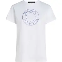 Karl Lagerfeld Big Luna Print T-shirt White Talla: S | Camisetas de Seda Outlet | Mujer | Blanco
