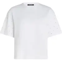 Karl Lagerfeld Embellished Slv Boxy T-shirt White Talla: S | Camisetas de Seda Outlet | Mujer | Blanco