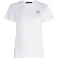 Karl Lagerfeld Luna Rubber Patch T-shirt White Talla: XL | Camisetas de Seda Outlet | Mujer | Blanco