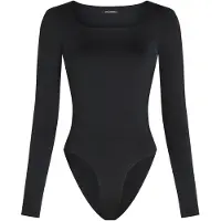 Karl Lagerfeld Signature Square Neck Ls Body Black Talla: S | Manga Larga Outlet | Mujer | Negro