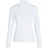 Karl Lagerfeld Mock Neck Signature Ls Top White Talla: XXL | Manga Larga Outlet | Mujer | Blanco
