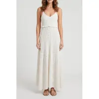 Ba&sh Robe Wendy Blanc Talla: L | Vestidos Maxi Outlet | Mujer