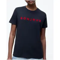 French Connection Bonjour Tee Midnight Blue/red Talla: S | Camisetas de Seda Outlet | Mujer | Azul