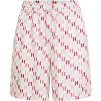 Karl Lagerfeld Linen Shorts White/red Talla: 42 | Pantalones Cortos Outlet | Mujer | Blanco
