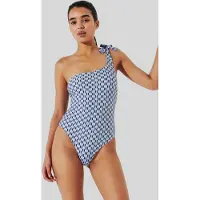 Karl Lagerfeld Monogram Tie Cheeky Swimsuit Indigo Talla: XS | Bañadores Outlet | Mujer | Azul