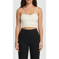 Ba&sh Top Servan Ecru Talla: L | Brasieres Outlet | Mujer | Marrón