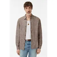 John Varvatos Ben Ls Sportshirt Earth Brown Talla: S | Camisas Casuales Outlet | Hombre | Marrón