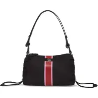 Karl Lagerfeld Ikon Nylon Stripe Small Shoulder Bag Drawsting Black Talla: OS | Bolsos de Mano Outlet | Mujer | Negro