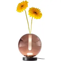 FABAS LUCE Lámpara de mesa Wengen, con LED integrado de 7W, 540 lúmenes, cristal de borosilicato, regulador táctil, temperatura de color de 2700 K a 3000 K a 4000 K, grado de protección IP20 - Wengen