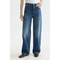 Scotch & Soda Ripple Straight Jeans — Absolute Blue Talla: W28L32 | Pantalones Rectos Outlet | Mujer | Azul