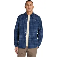 Timberland Stretch Poplin Check Shirt Peacoat Yd Talla: XL | Camisas Casuales Outlet | Hombre