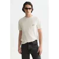Scotch & Soda Garment-dye Relaxed-fit T-shirt Eggnog Talla: XXL | Camisetas Básicas Outlet | Hombre