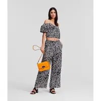 Karl Lagerfeld Linen Blend Pants Giraffe Black/white Talla: 38 | Pantalones Outlet | Mujer | Blanco