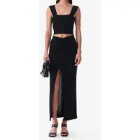 Iro Paris Rokaya Skirt Black Talla: XL | Faldas Maxi Outlet | Mujer | Negro