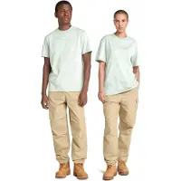 Timberland Unisex Embroided Logo Short Sleeve Tee Cameo Green Talla: L | Camisetas de Seda Outlet | Unisex | Verde