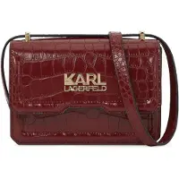 Karl Lagerfeld K/edge Croco Crossbody Tawny Port Talla: OS | Mini Bolsos Outlet | Mujer | Marrón