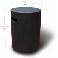 Elementi Cubierta para bombonas de gas con aspecto de hormigón, color , para bombonas de 5 kg, de forma redonda