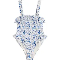 Next Bañador moldeador crema / genciana / azul paloma