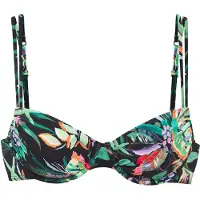 Venice beach Top de bikini esmeralda / lila / naranja / negro