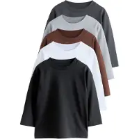 Next Camiseta marrón / gris claro / gris oscuro / negro / blanco