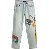 Desigual , Pantalón vaquero estampado, Hombre, Algodon, Azul, 30