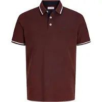 Jack & Jones Camiseta 'JJPaulos' navy / rojo oscuro / blanco