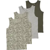 Name it Camiseta térmica gris moteado / pino / verde pastel