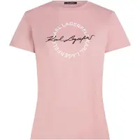 Karl Lagerfeld Circle Logo T-shirt Pink Nectar Talla: M | Camisetas de Seda Outlet | Mujer | Rosa