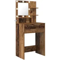 vidaXL Mesitas de tocador para dormitorio, estilo vintage, madera reciclada, 60 x 39,5 x 135 cm