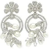 Avant Garde Pendientes 'Quintama' plata