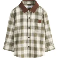 Next Camisa chocolate / verde / verde pastel / blanco lana
