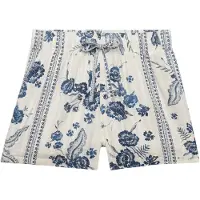 Superdry para mujer. W7110497A Shorts Cotton Printed Beach blanco (XS), Algodón, Beachwear, outlet 2026.