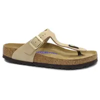 Birkenstock Chanclas Gizeh Soft Footbed mujer - Beige - 36