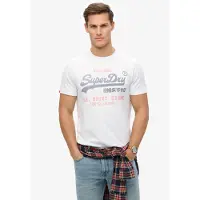 Superdry para hombre. M1012212A Camiseta Heritage blanco (XXL), Casual, Algodón, Manga corta, outlet 2026.